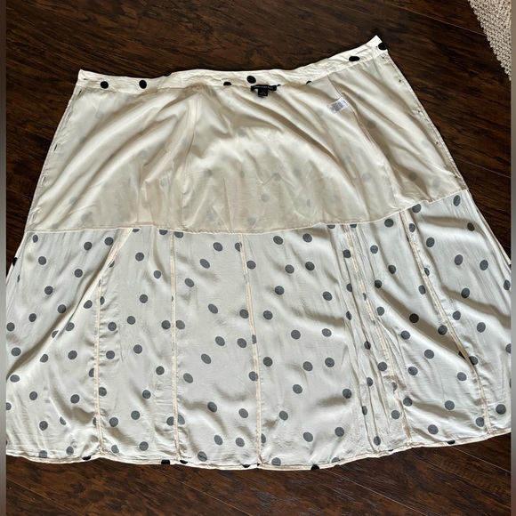 Something Navy High Waist Midi Polka Dot Skirt - Picture 4 of 8